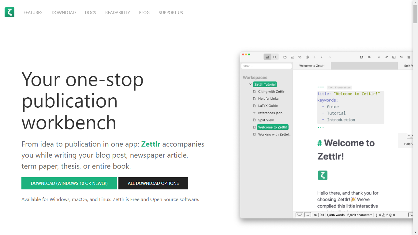 Zettlr Home Page