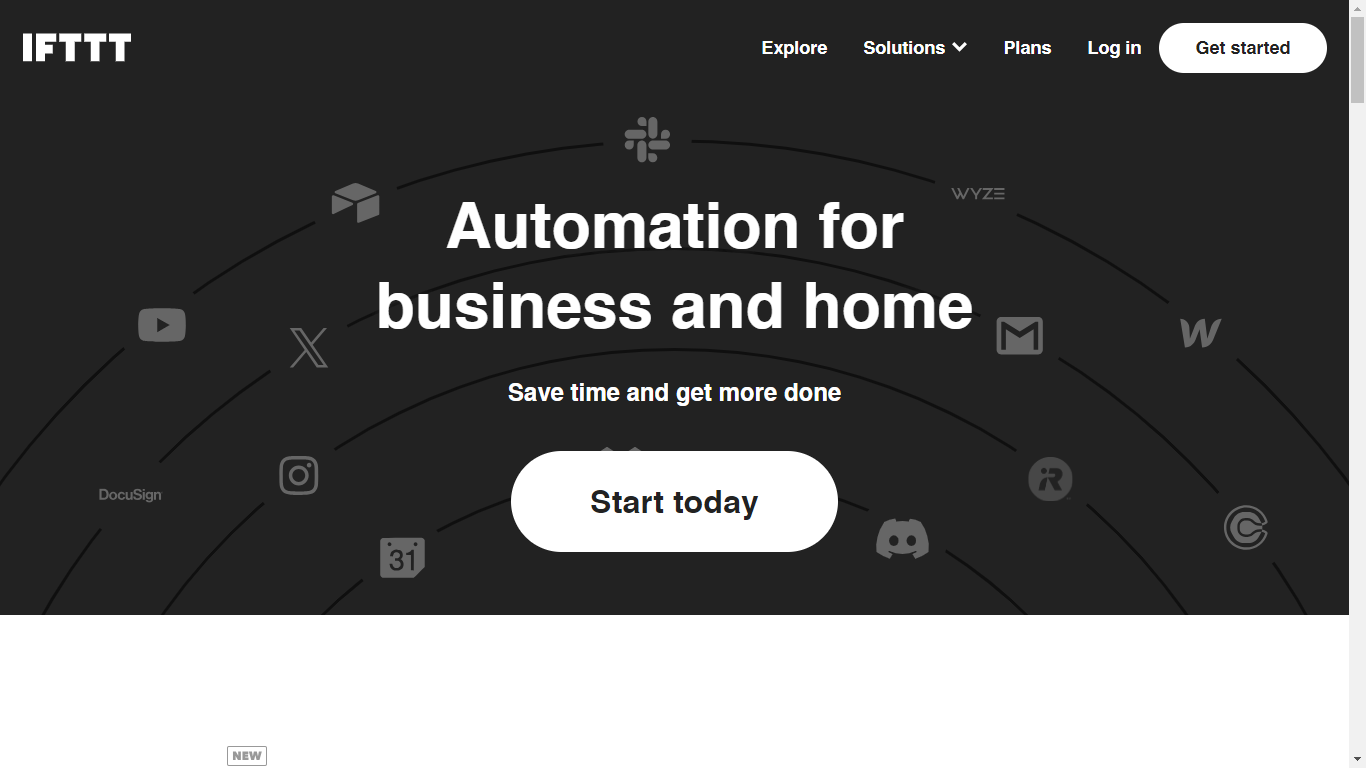 IFTTT Home Page