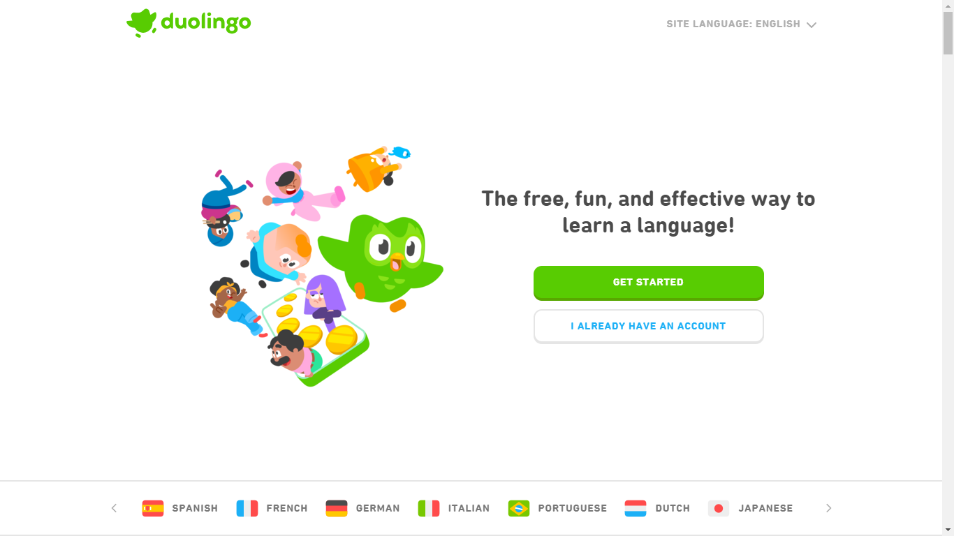 Duolingo Home Page