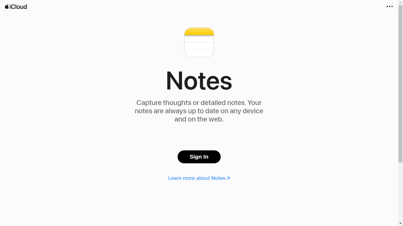 Apple Notes Home Page