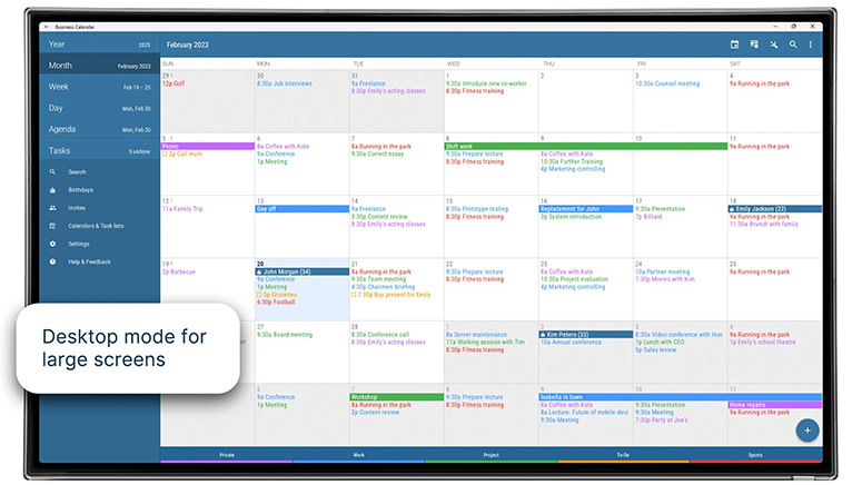 Business Calendar 2 Home Page