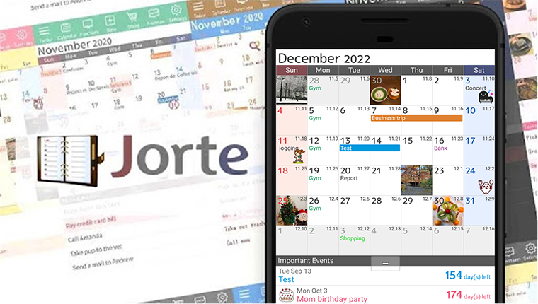 Jorte Calendar Home Page