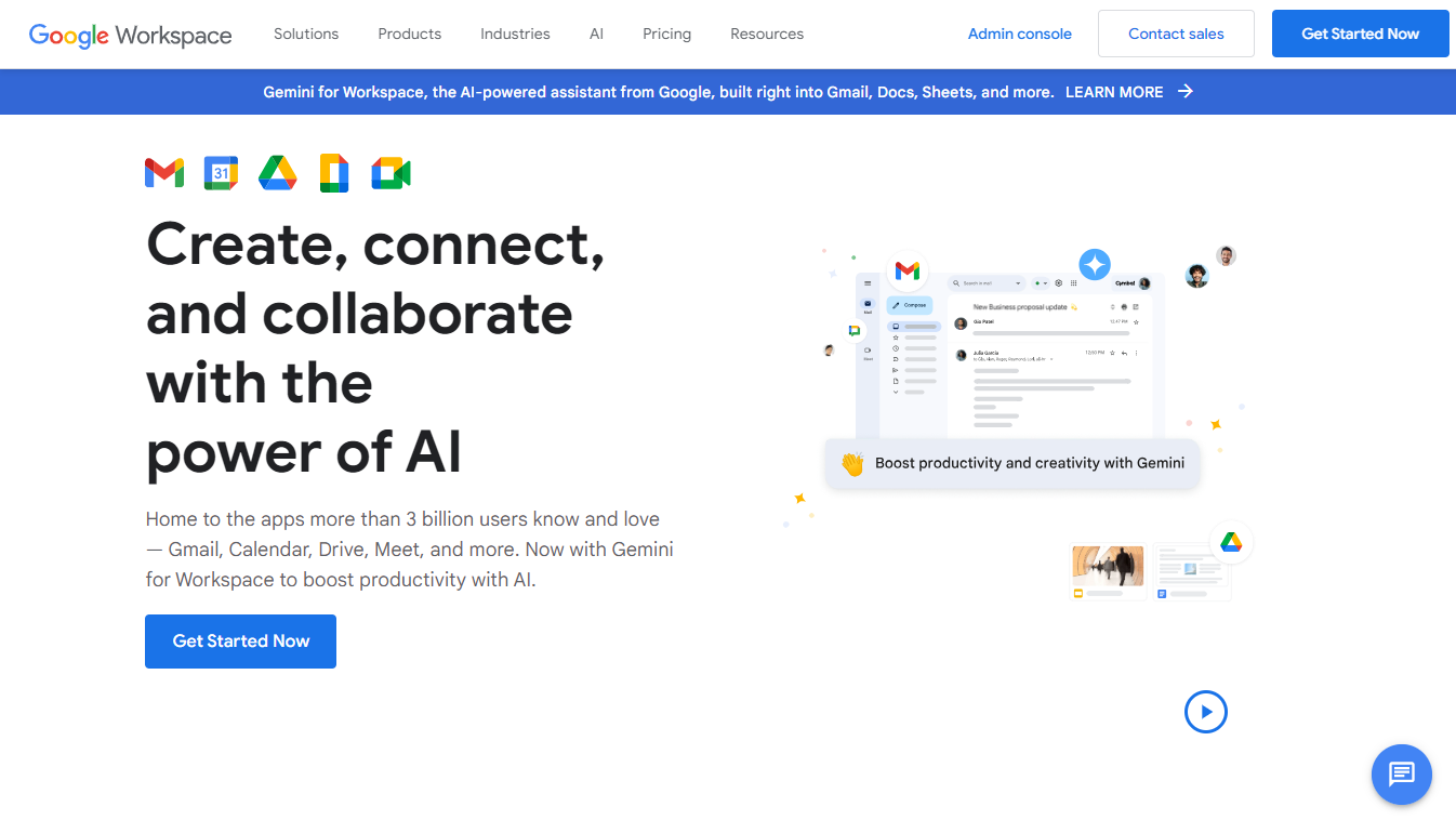 Google Workspace Home Page