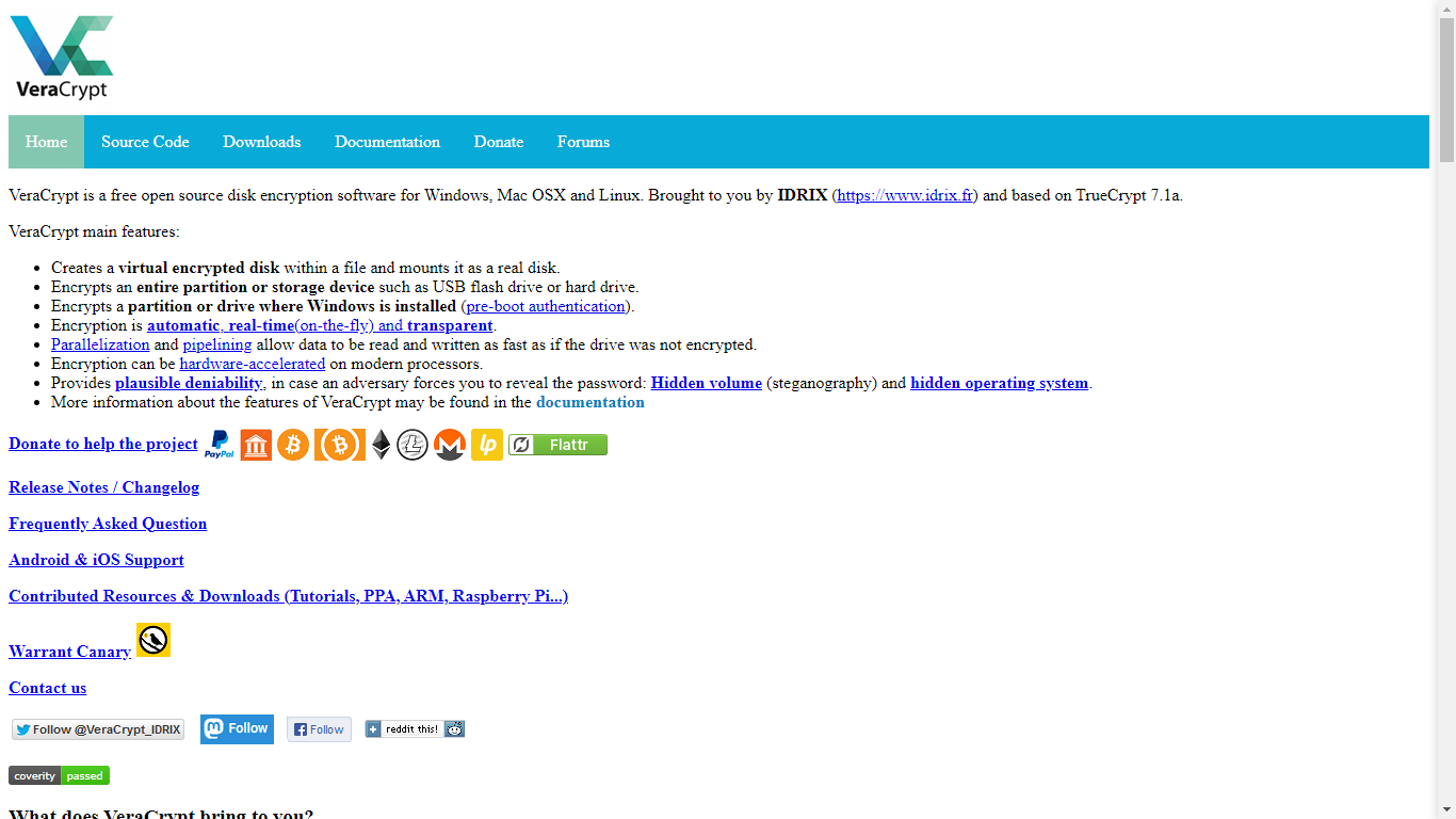 VeraCrypt Home Page