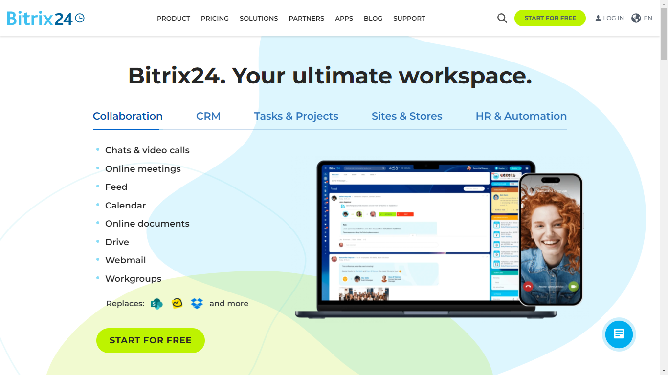 Bitrix24 Home Page