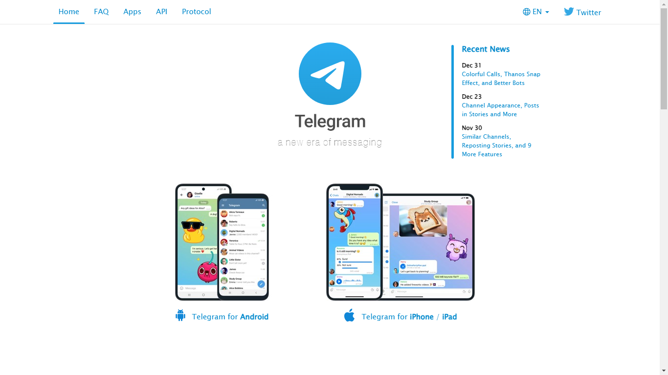 Telegram Home Page