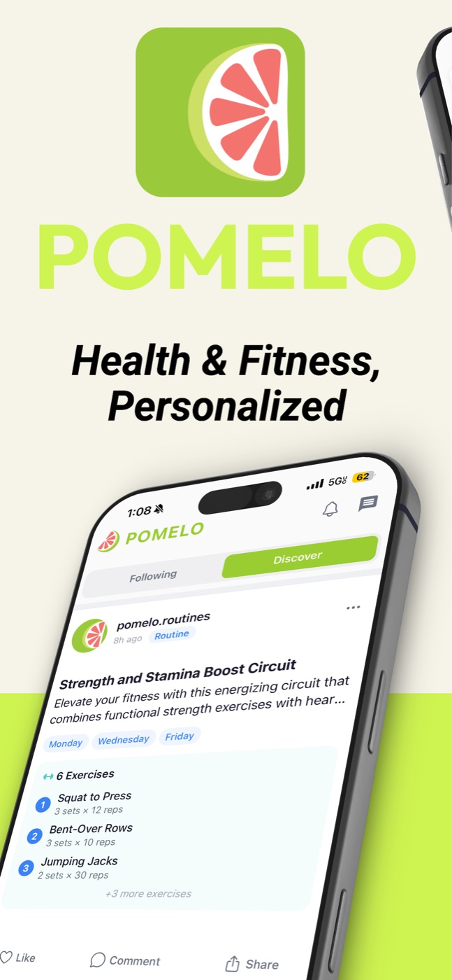 Pomelo Fitness Home Page