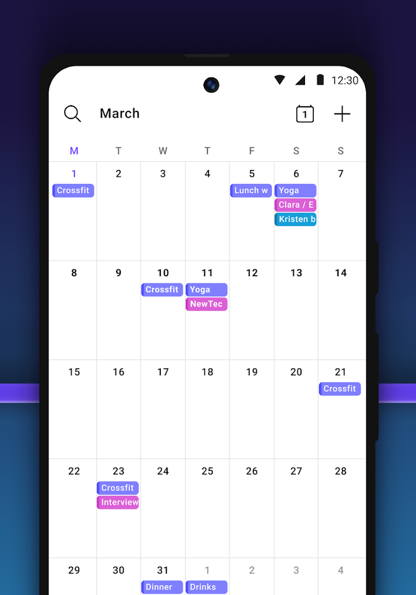 Proton Calendar Home Page