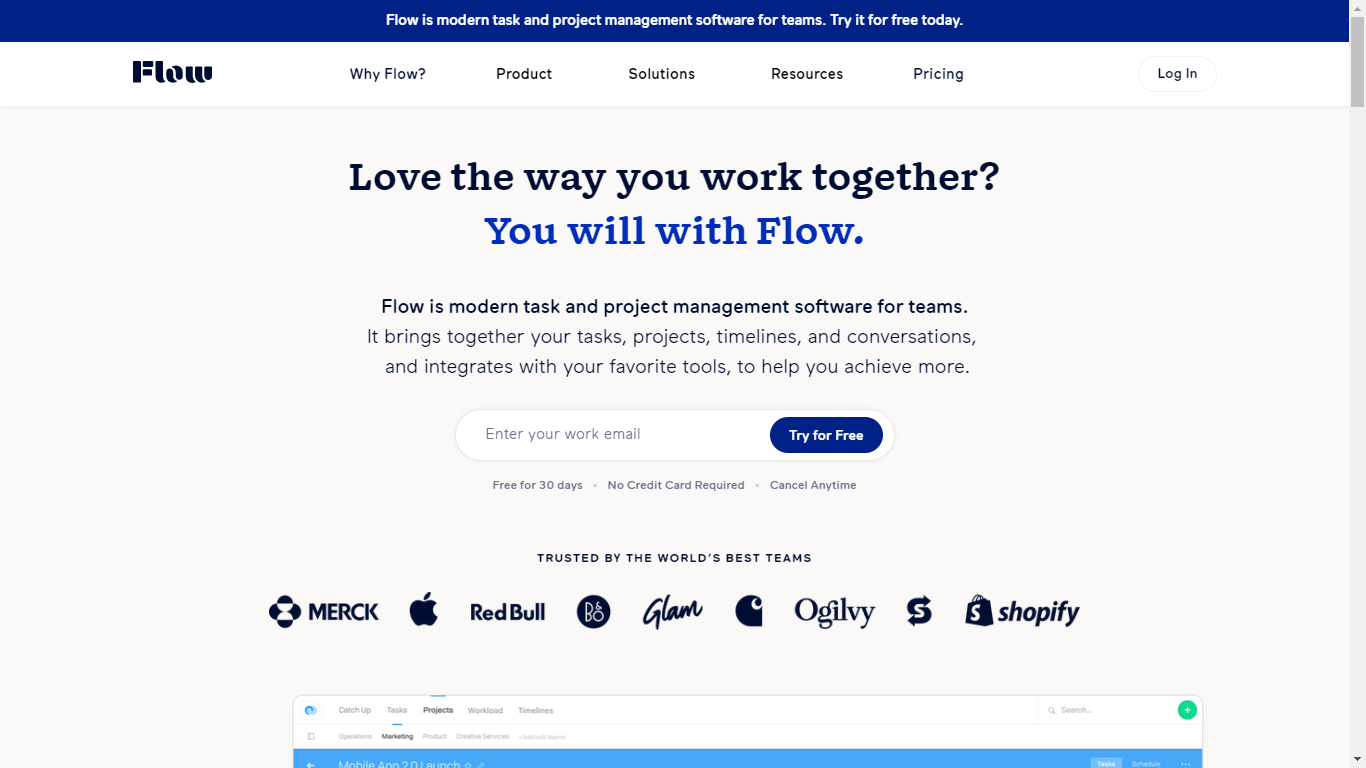 Flow Home Page