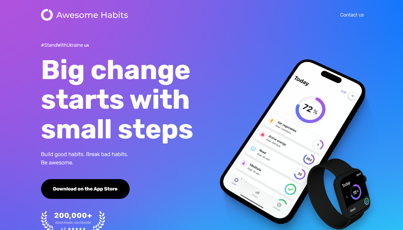 Awesome Habits Home Page