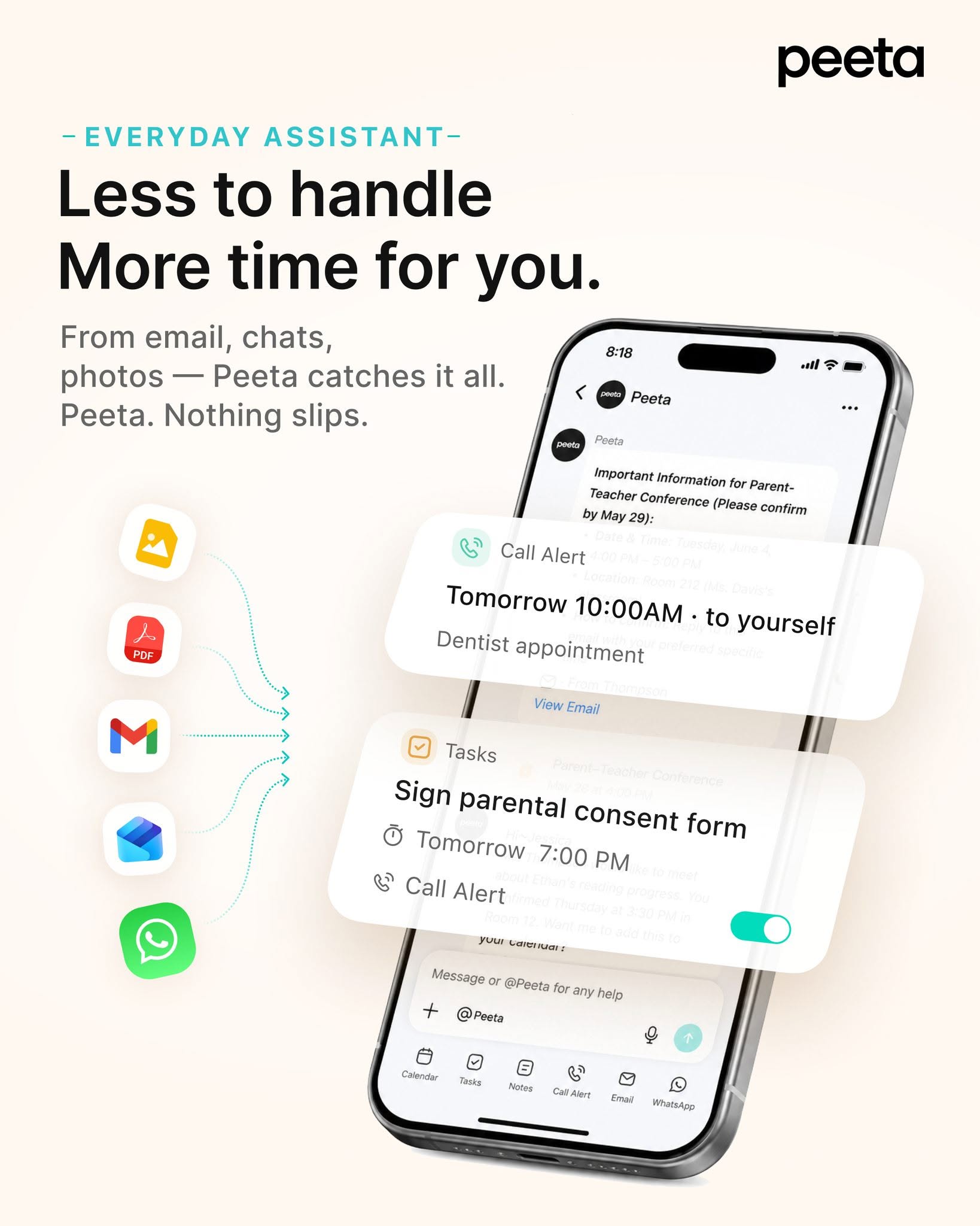 Peeta Your Everyday AI Assisstant Home Page