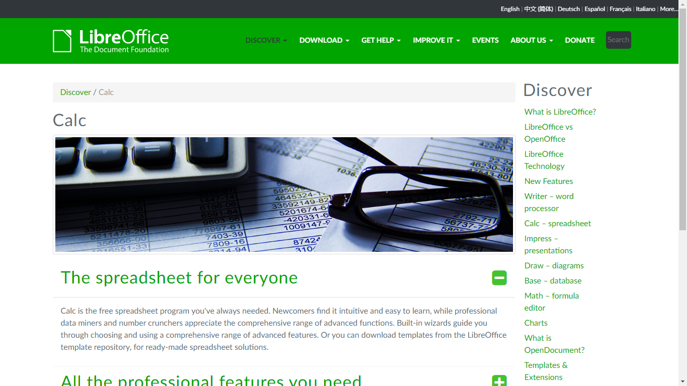 LibreOffice Calc Home Page