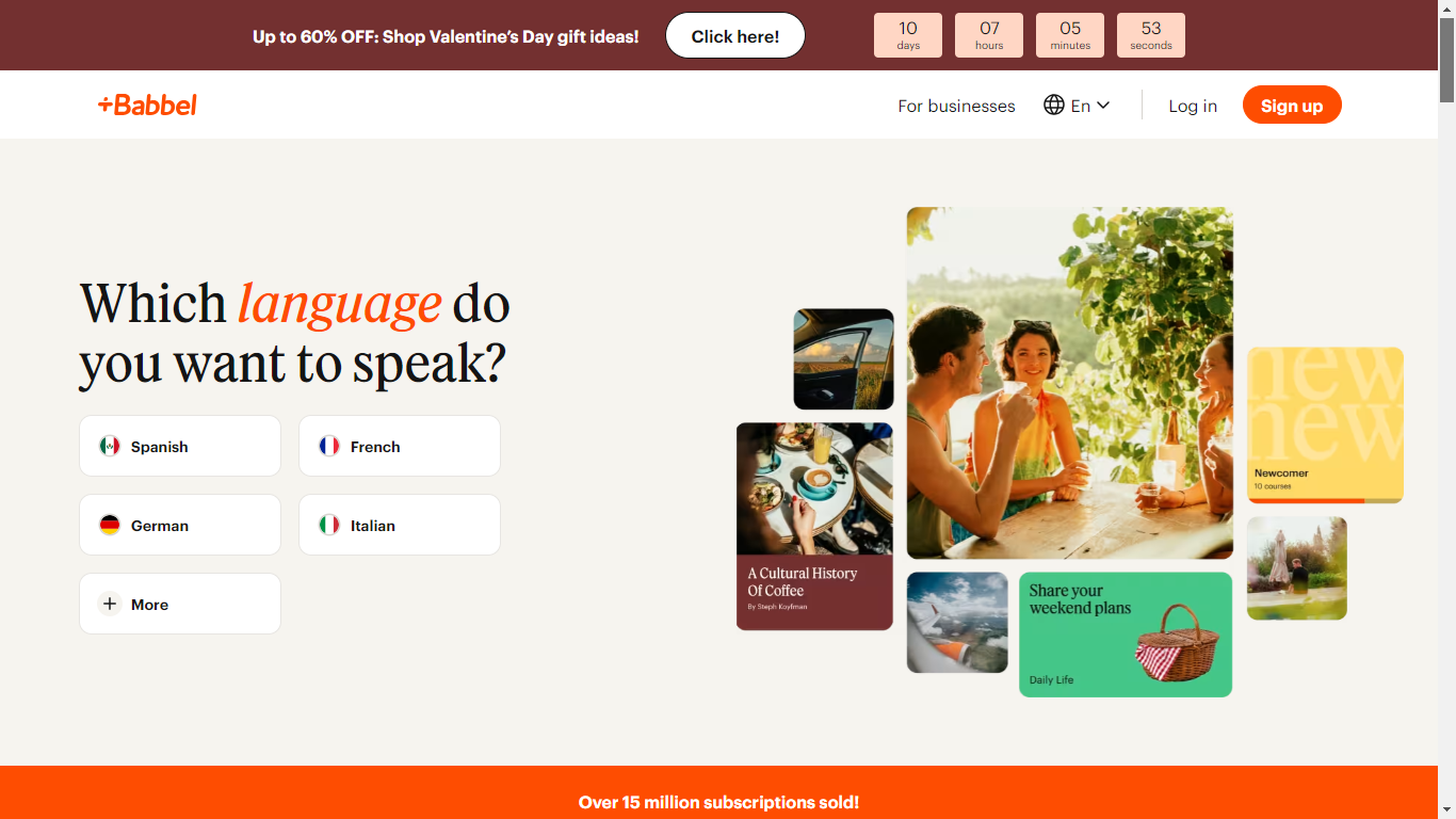 Babbel Home Page