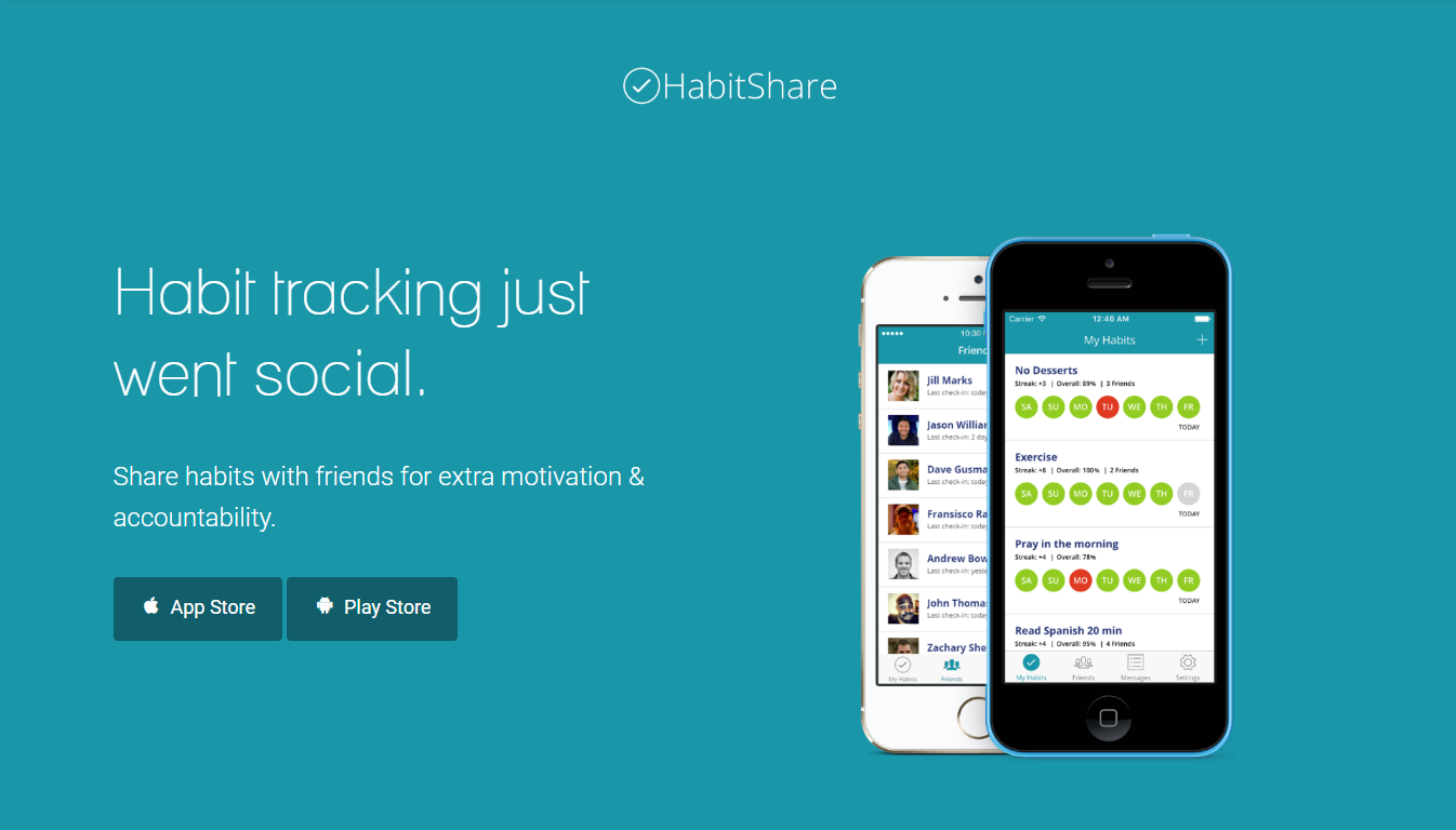 HabitShare Home Page