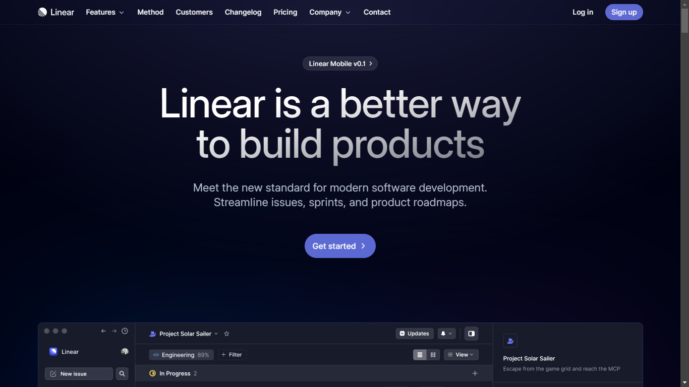 Linear Home Page