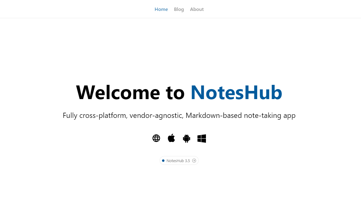 NotesHub Home Page