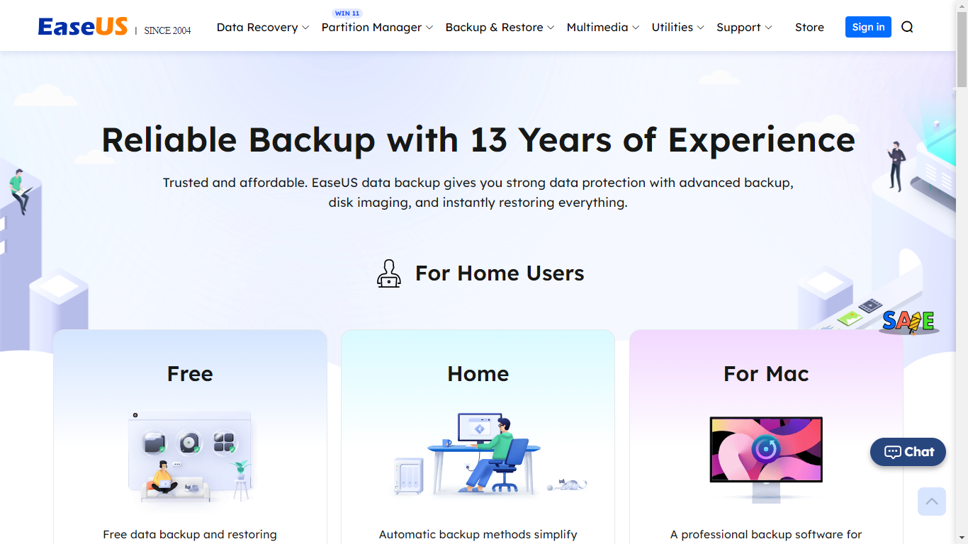 EaseUS Todo Backup Home Page